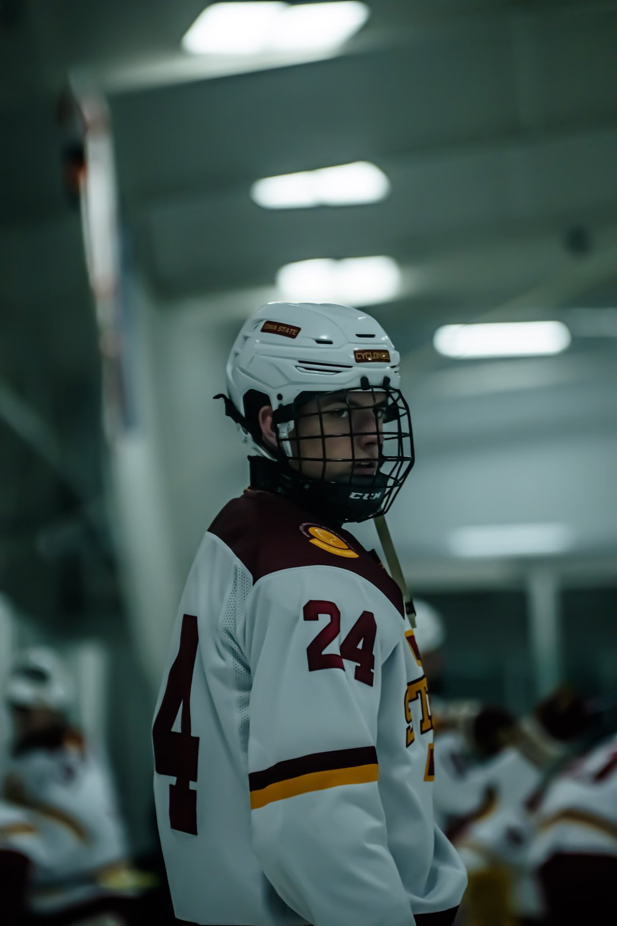 Ethan in his Iowa State hockey gear