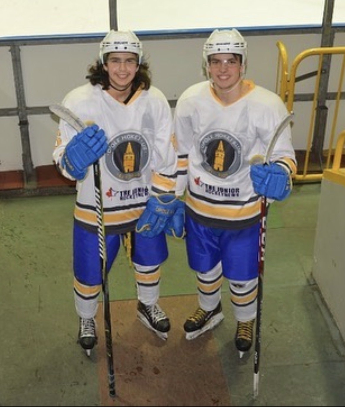 Ethan in junior hockey gear